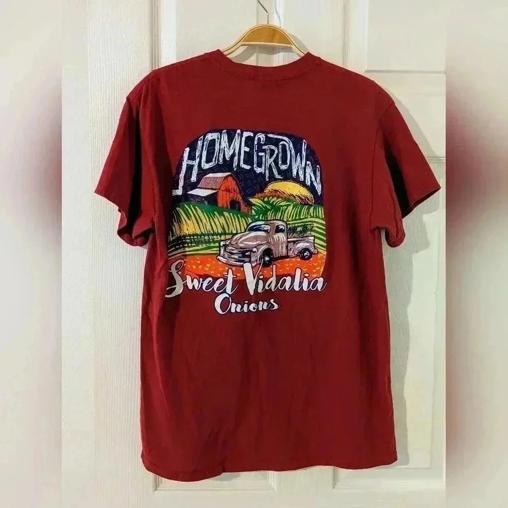 Home‎ Grown Sweet Vidalia Onions T Shirt Size Medium Red Farm Unisex